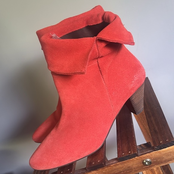 Free People Adella Women's Red Suede Ankle Boots - Picture 2 of 12